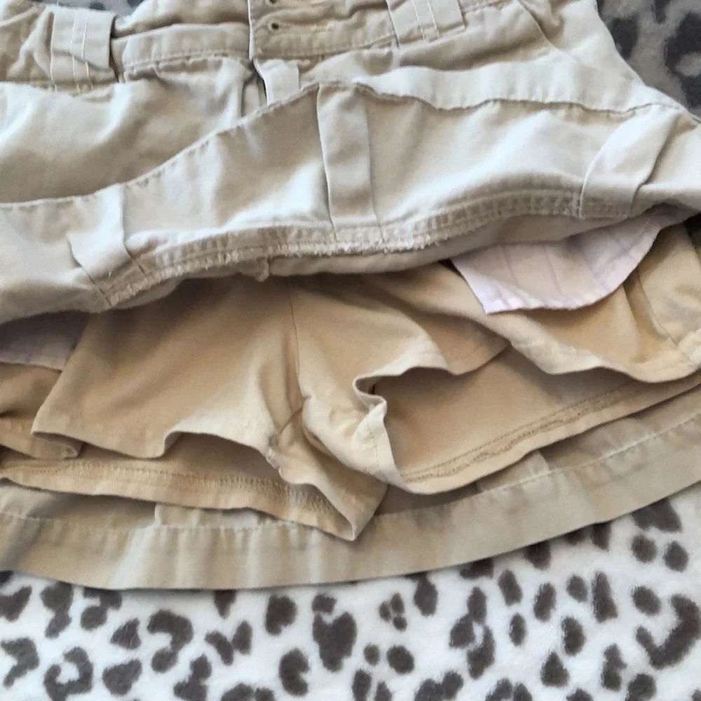 2006 GapKids Tan Khaki Pleated Skirt with Shorts Size 8 Girls